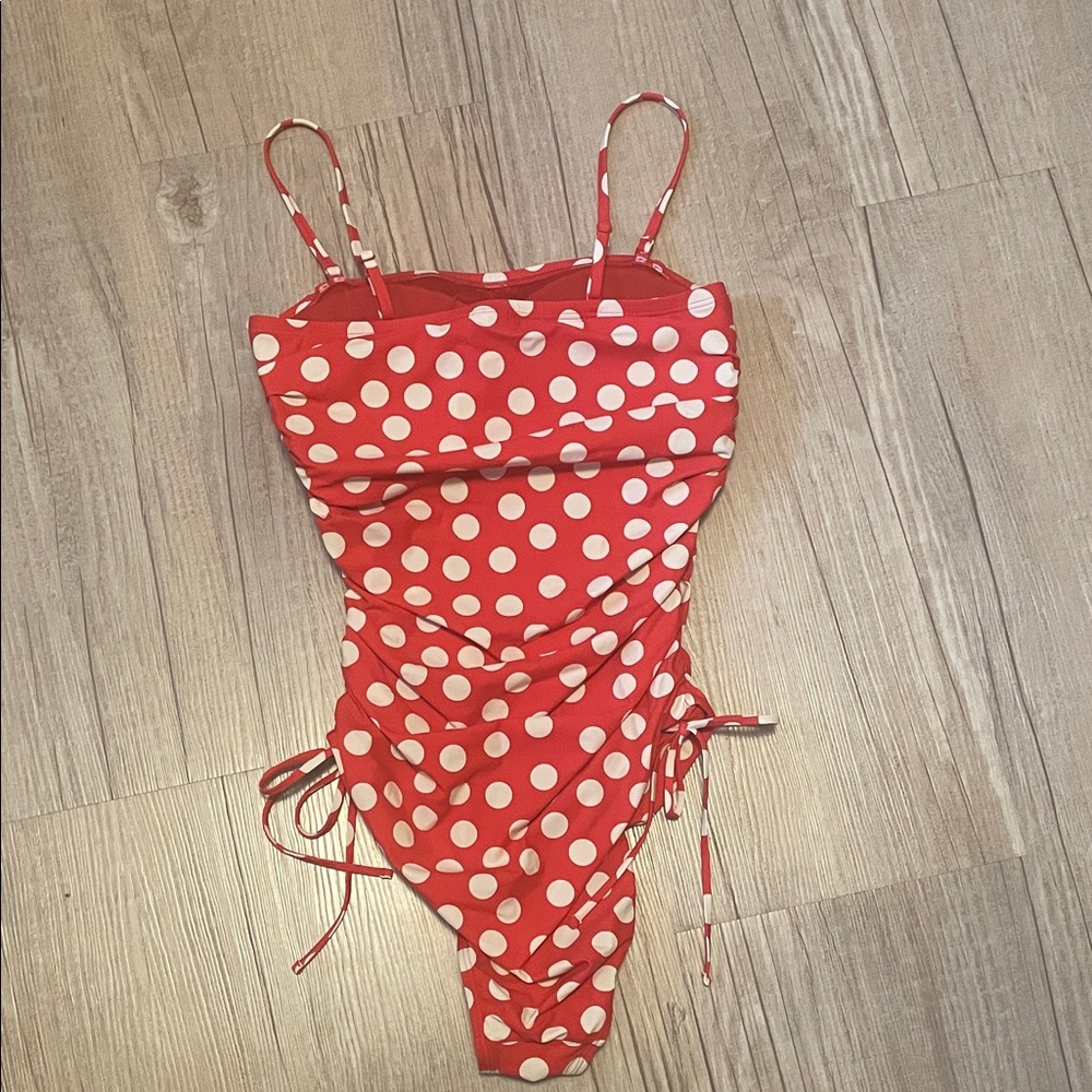 J. Crew Polka Dot Red Swimsuit - Picture 4 of 4